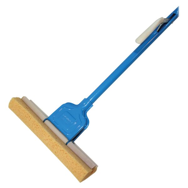 Genuine Joe Roller Sponge Mop 12" Width - Absorbent, Durable - 1 Each - Blue