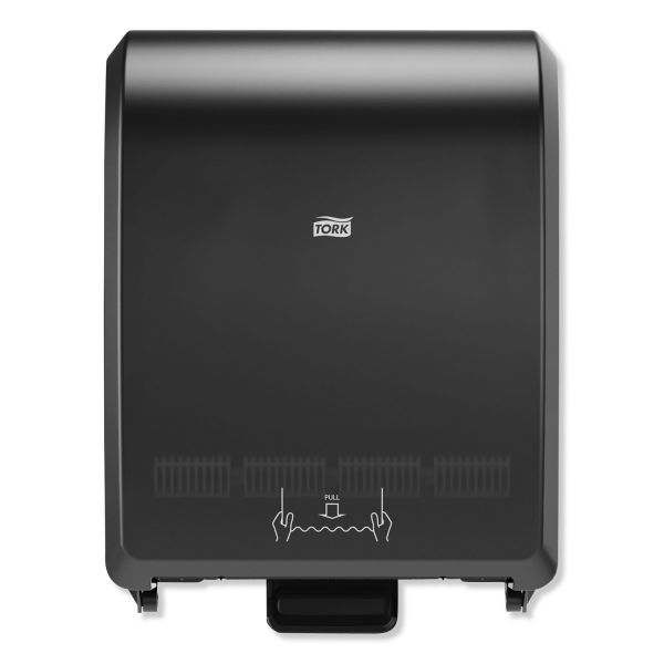 Tork Mechanical Hand Towel Roll Dispenser, H80 System, 12.32 x 9.32 x 15.95, Black