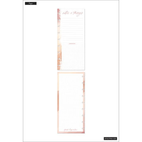 Happy Planner Skinny Classic Half Sheet Filler Paper, 60 Sheets, 4-1/8" x 9-1/4", Notes And Things