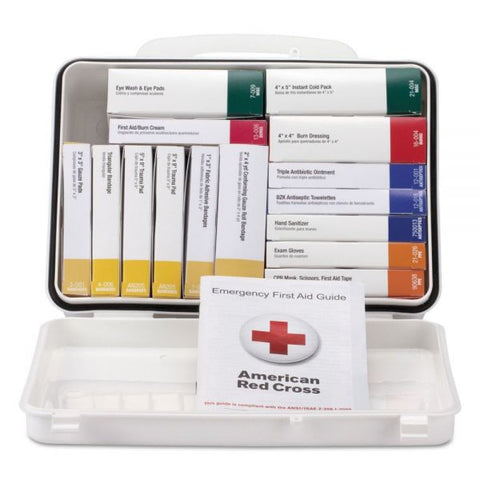 First Aid Only Unitized ANSI Class A Weatherproof First Aid Kit for 25 People, 84 Pieces, Plastic