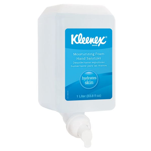 Kleenex Moisturizing Instant Foam Hand Sanitizer, 1000mL, Clear, 6/Carton