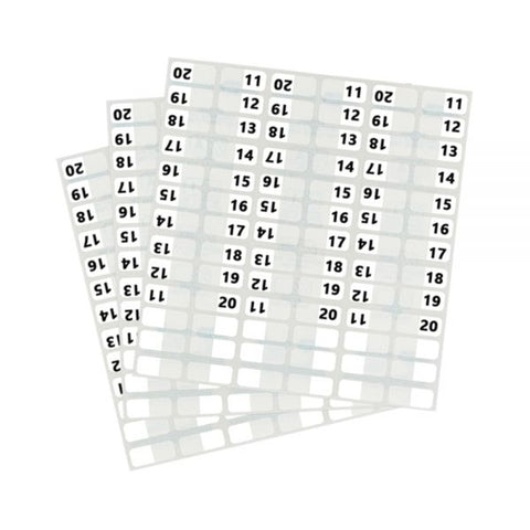 Redi-Tag Legal Index Tabs, Preprinted Numeric: 11 to 20, 1/12-Cut, White, 0.44" Wide, 104/Pack