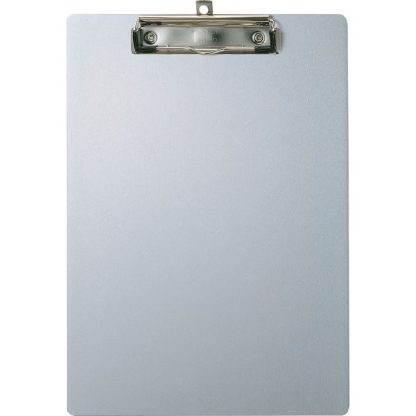 Officemate Aluminum Clipboard 9" x 12.5" Actual Board Size - Low Profile Clip - Aluminum - Silver - 1 Each - For Use With Letter Size Pads/Papers