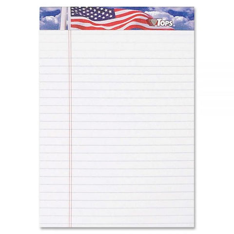 TOPS American Pride Junior Legal Pads 5" x 8" - Legal Ruled - Perforated - 50 Sheets/ Pad - 3 Pads - White