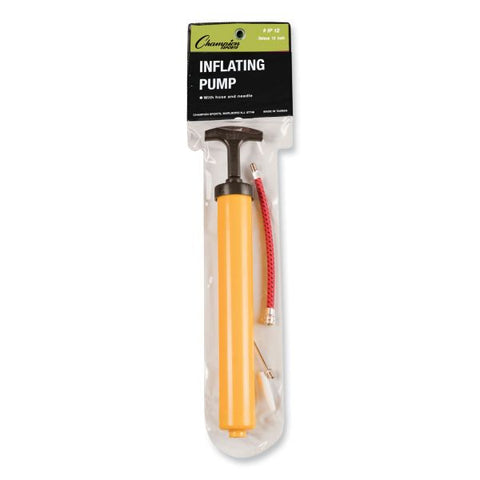 Champion Sports Hand Pump, 12", Plastic, Yellow/Black