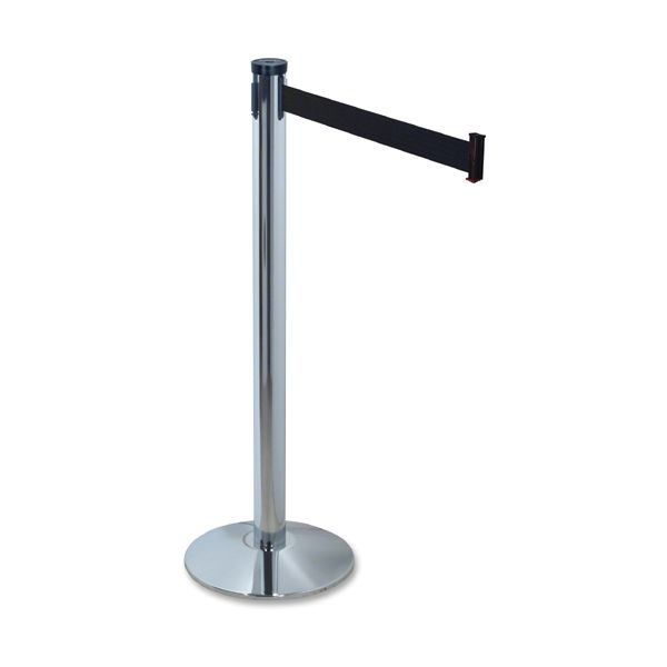 Tatco Adjusta-Tape Crowd Control Stanchion Posts Only, Polished Aluminum, 40" High, Silver, 2/Box