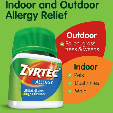 Zyrtec AllergyTablets For Runny Nose, Sneezing, Itchy Throat - 30 / Box