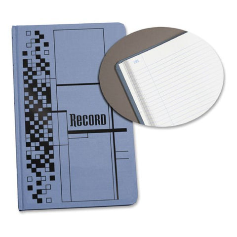 Adams Record Ledger Book, Record-Style Rule, Blue Cover, 11.75 x 7.25 Sheets, 500 Sheets/Book