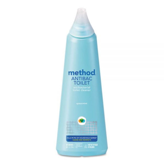 Method Antibacterial Toilet Cleaner, Spearmint, 24 oz Bottle, 6/Carton