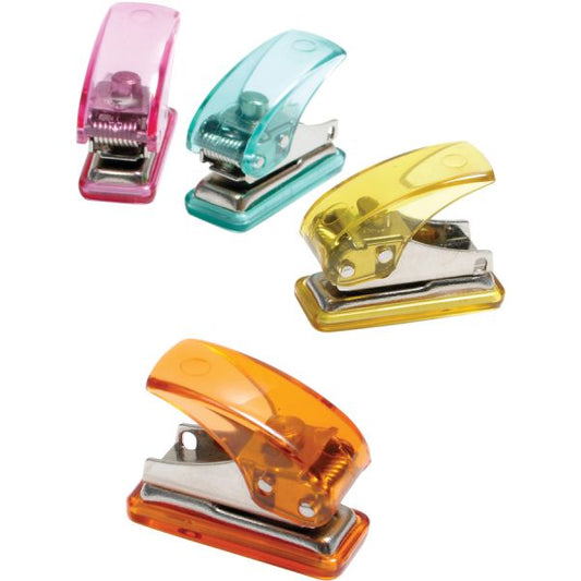 Baumgartens Mini Single-Hole Punch 1 Punch Head - 1/4" Hole Diameter - Assorted Colors