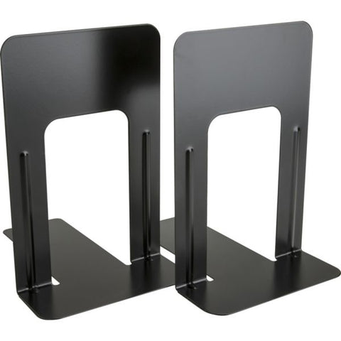 Business Source 42551 Bookend Steel - Black - 1 Pair