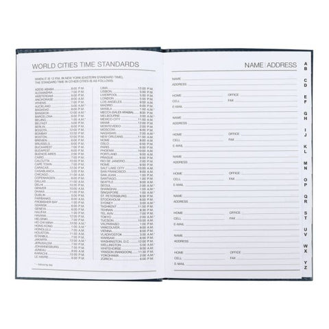 Vinyl Desk Telephone/Address Book, 5 1/8" x 7 3/4