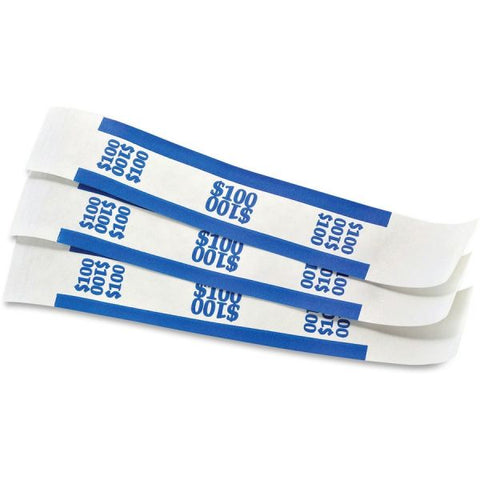 Pap-R Products Currency Straps, Blue, $100 in Dollar Bills, 1000 Bands/Pack