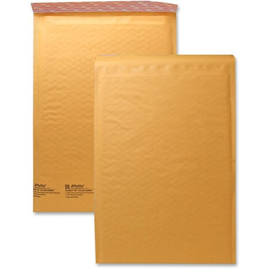 Sealed Air Jiffylite Self-Seal Bubble Mailer, #5, Barrier Bubble Air Cell Cushion, Self-Adhesive Closure, 10.5 x 16, Brown Kraft, 25/CT