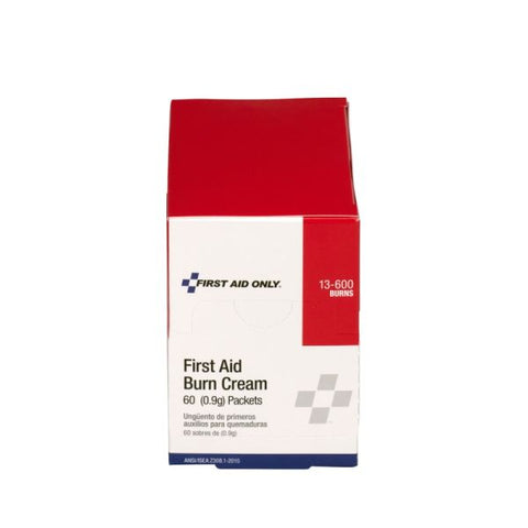 First Aid Only Burn Cream Packets Burn, Cut, Scrape - 0.03 oz – 60 / Box