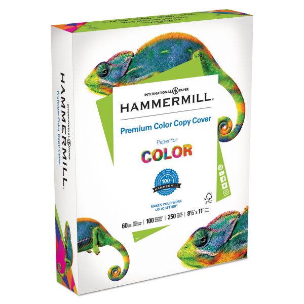 Hammermill Copier Digital Cover Stock, Ultra Smooth, 60 lbs., 8 1/2 x 11, Photo White, 250 Sheets