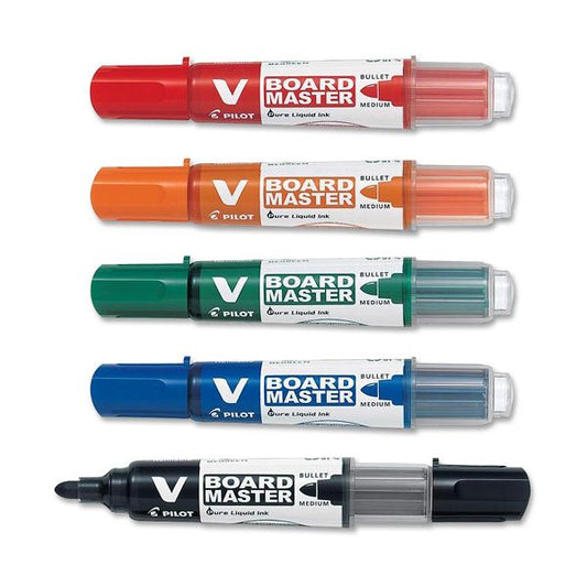 BeGreen VBoard Master Dry-Erase Markers Bullet Tip - Assorted Colors - 5/ Pack