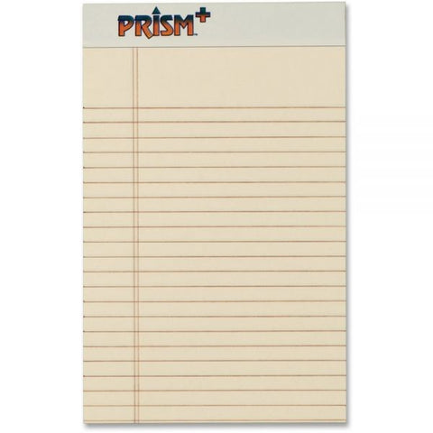 TOPS Prism + Colored Writing Pads, Narrow Rule, 50 Pastel Ivory 5 x 8 Sheets, 12/Pack