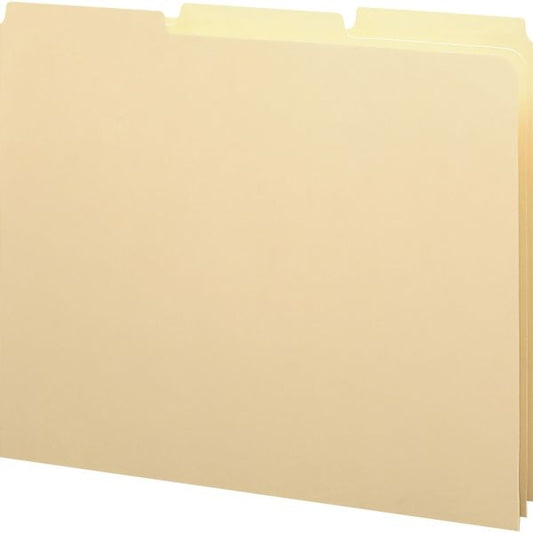 Smead Recycled Blank Top Tab File Guides, 1/3-Cut Top Tab, Blank, 8.5 x 11, Manila, 100/Box