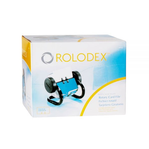 Rolodex Open Rotary Card File, Holds 250 1.75 x 3.25 Cards, Black