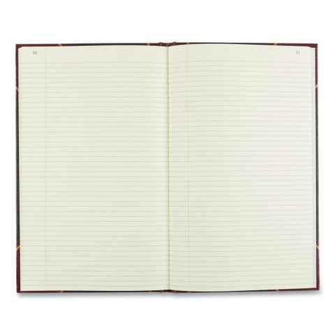 National Texthide Record Book, 1 Subject, Medium/College Rule, Black/Burgundy Cover, 14 x 8.5, 500 Sheets