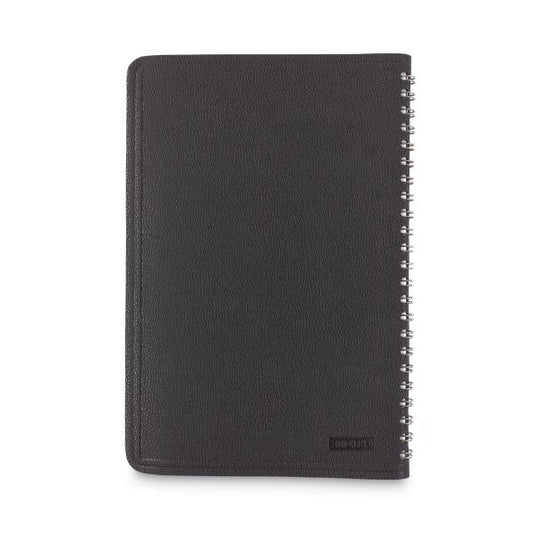 AT-A-GLANCE Telephone/Address Book, 4.78 x 8, Black Simulated Leather, 100 Sheets