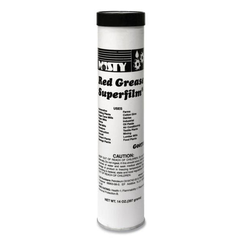 Misty NLGI #2 Red Grease, 14 oz Tube, 48/Carton