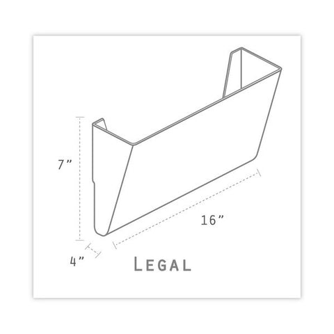 Storex Wall File, Legal Size, 16" x 4" x 7", Smoke