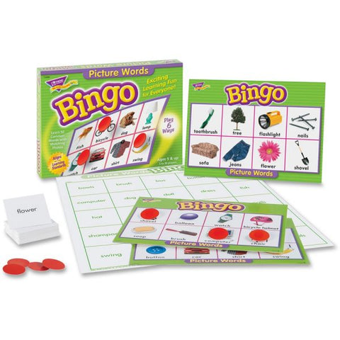 Trend Picture Words Bingo Game Educational - 3 to 36 Players - 1 Each