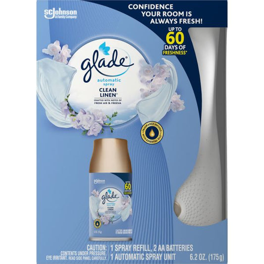 Glade Clean Linen Automatic Spray Kit 1 Pack