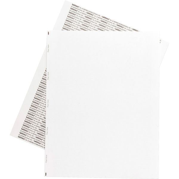 Tabbies Transcription Label Printer Sheets 8.50" Width x 11" Length CoreLaser - White - 1000/Box