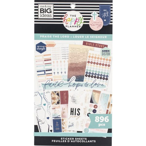 Happy Planner Sticker Pad 30/Sheets Praise The Lord, 896/Pkg