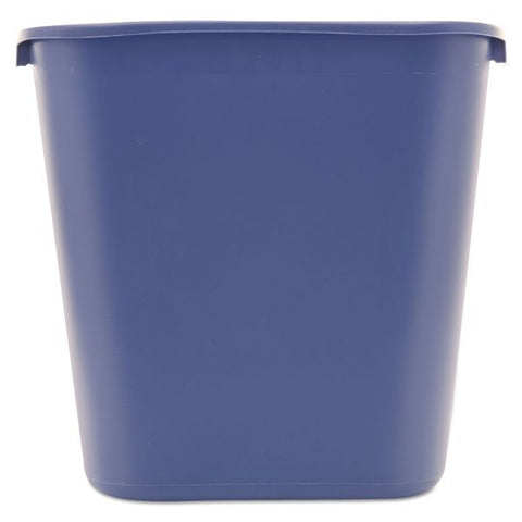 Rubbermaid Commercial Deskside Recycling Container, Medium, 28.13 qt, Plastic, Blue