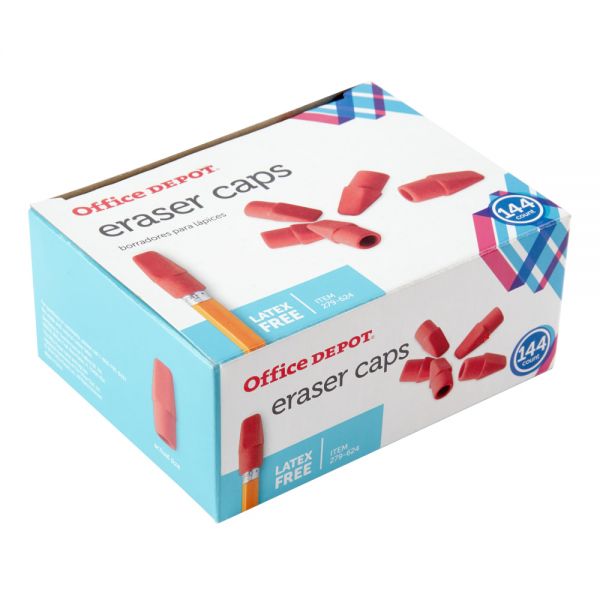 Eraser Caps, Red, Box Of 144