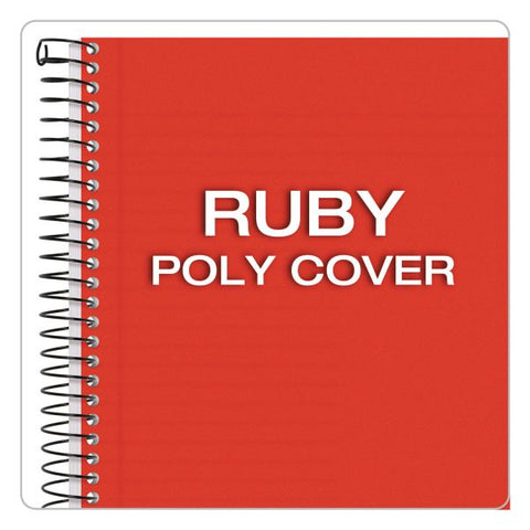 TOPS Color Notebooks, 1 Subject, Narrow Rule, Ruby Red Cover, 8.5 x 5.5, 100 White Sheets