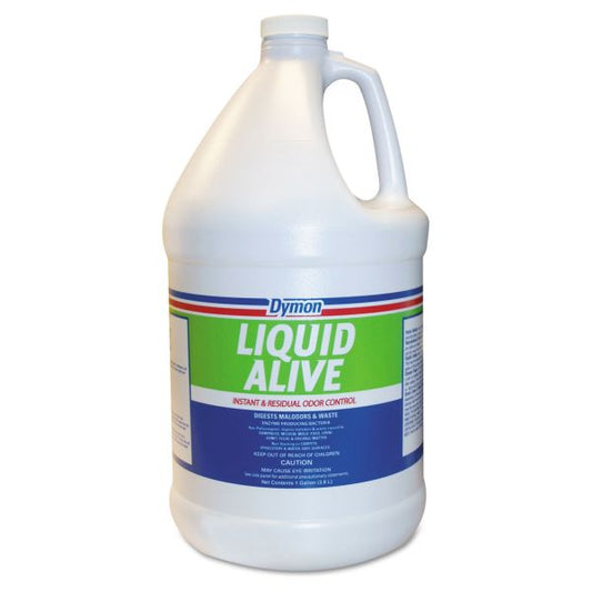 Dymon LIQUID ALIVE Odor Digester, 1gal Bottle, 4/Carton