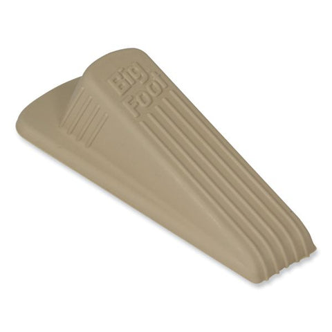 Master Caster Big Foot Doorstop, No Slip Rubber Wedge, 2.25w x 4.75d x 1.25h, Beige