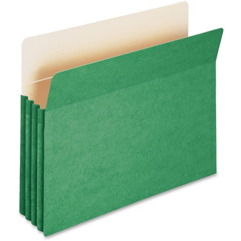 Smead Colored File Pockets, 3.5" Expansion, Letter Size, Green