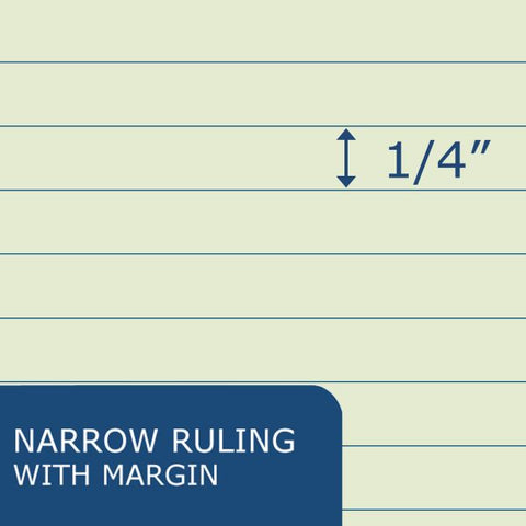 Chemistry Book Blue Cvr Numbered 9.75"x7.5" Narrow W/margin Grn Roaring Spring Chemistry Notebook, Case of 24, 9.75" x 7.5", 60 Numbered Sheets, Green Paper, Narrow Ruled, Durable Canvas Covers, Ideal For labs, Chemistry classes & Themes, Made in The USA