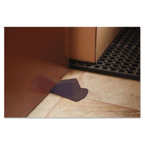 Master Caster Giant Foot Doorstop, No-Slip Rubber Wedge, 3.5w x 6.75d x 2h, Brown, 2/Pack