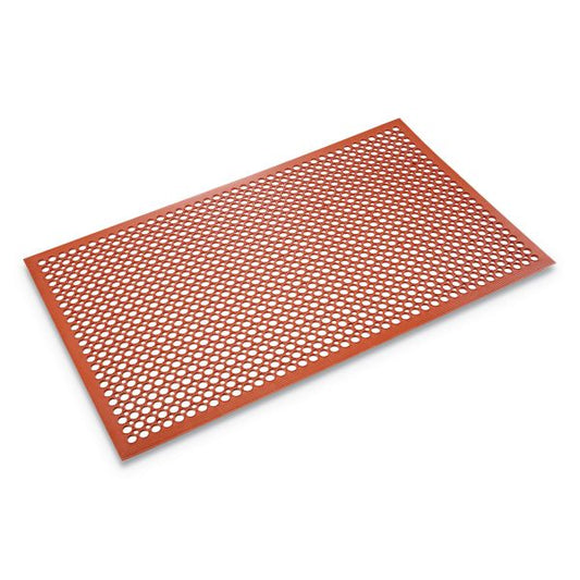 Crown Safewalk-Light Heavy-Duty Anti-Fatigue Mat, Rubber, 36 x 60, Terra Cotta