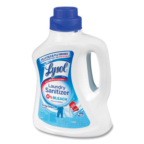 LYSOL Brand Laundry Sanitizer, Liquid, Crisp Linen, 90 oz, 4/Carton