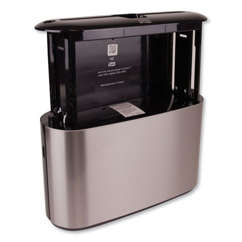 Tork Xpress Countertop Towel Dispenser, 12.68 x 4.56 x 7.92, Stainless Steel/Black Multifold Dispenser - 7.9" Height x 12.7" Width x 4.6" Depth - Plastic, Metal - Stainless - Compact, Lockable - 1