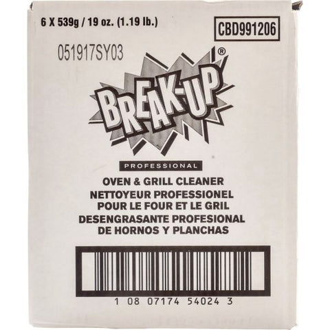 BREAK-UP Oven And Grill Cleaner, Ready to Use, 19 oz Aerosol Spray 6/Carton