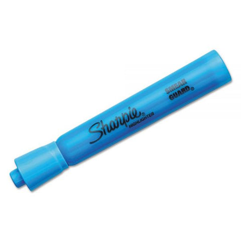 Sharpie Tank Style Highlighters, Blue Ink, Chisel Tip, Blue Barrel, Dozen