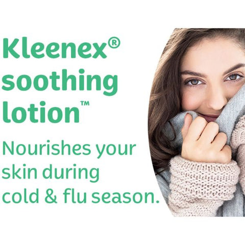 Kleenex Soothing Lotion Tissues 3 Ply - White - Moisturizing, Soft - For Face, Home, Office, Business, Skin - 60 Per Box - 4 / Pack