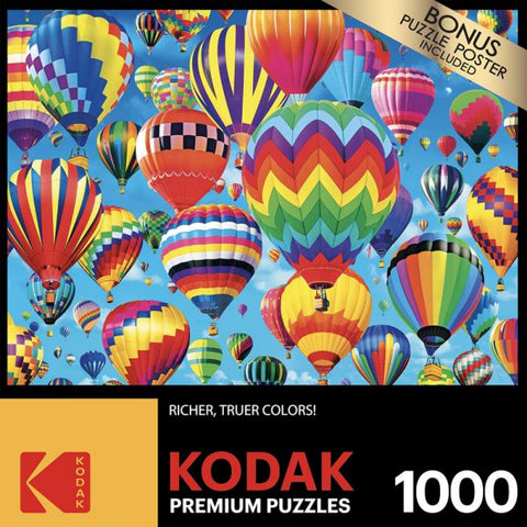 Cra-Z-Art Kodak 1,000 Piece Jigsaw Puzzle, Hot Air Balloons, 20” x 27”