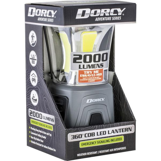 Dorcy 2000 Lumen 4D Multi-function Lantern D - Gray, Silver