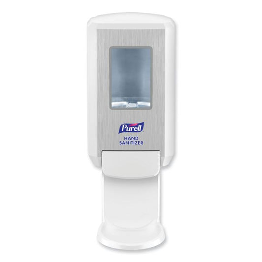 PURELL CS4 Hand Sanitizer Dispenser, 1,200 mL, 6.12 x 4.48 x 10.81, White Manual - 1.27 quart Capacity - Wall Mountable, Durable, Refillable, Site Window, Locking Mechanism - White - 1 / Carton