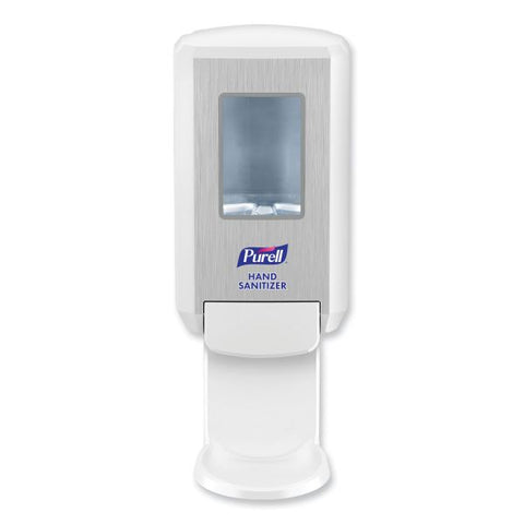 PURELL CS4 Hand Sanitizer Dispenser, 1,200 mL, 6.12 x 4.48 x 10.81, White Manual - 1.27 quart Capacity - Wall Mountable, Durable, Refillable, Site Window, Locking Mechanism - White - 1 / Carton